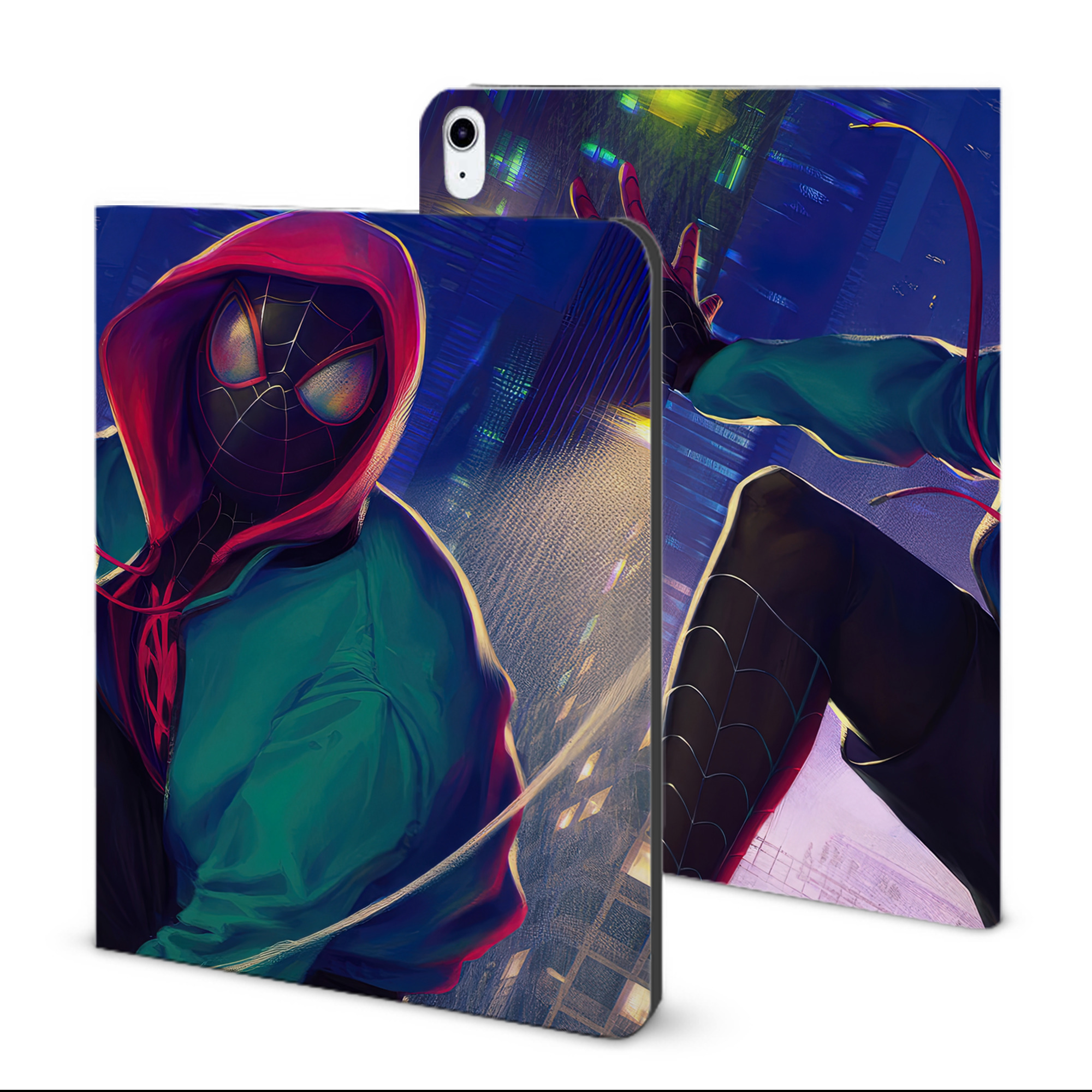 （画像用） Spider Man スパイダーマン IPad ケース ブック型 PUレザー TPU 耐衝撃 軽量 薄型 ペン収納なし 全面保護 IPad 各モデル対応